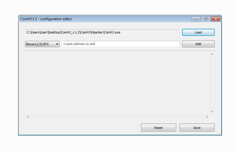CoinHJ v1.1 - Crypto Coin Clipboard Hijacker