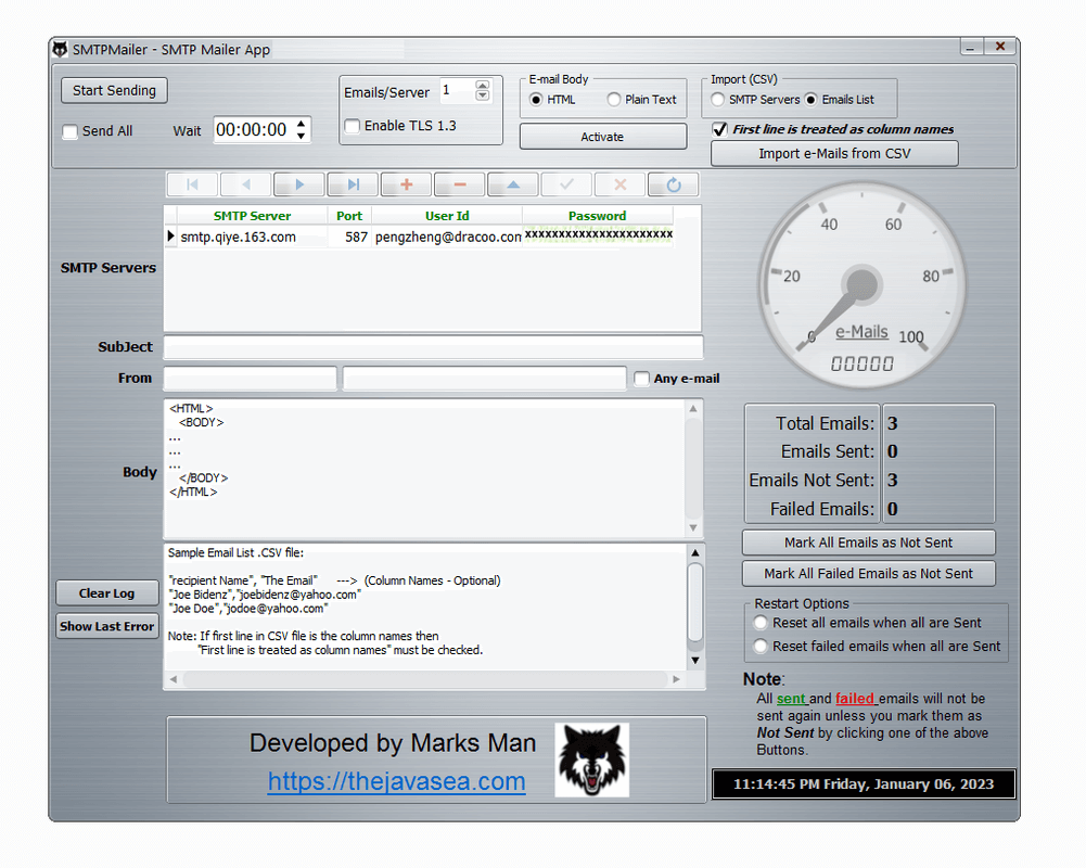 SMTP Mailer By Marks Man 2023