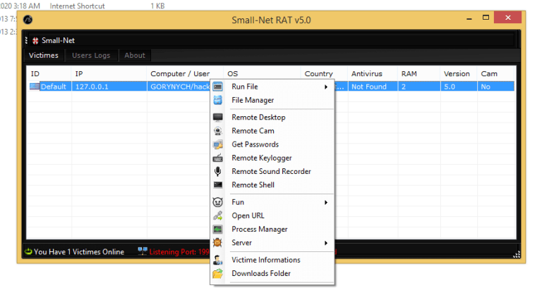 Small Net RAT v5.0