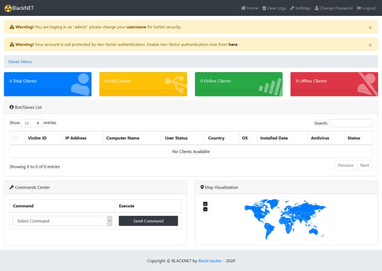 BlackNET 3.0 Panel with Builder