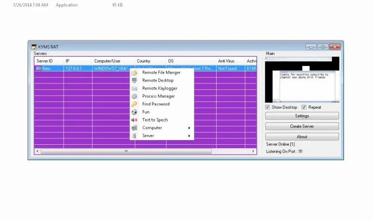 KYMS RAT v2.8 Cracked
