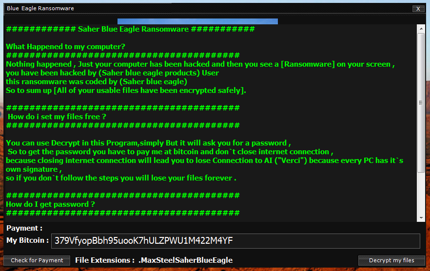 Saher Blue Eagle Ransomware Builder 2025 1 Saher Blue Egale Ransomware