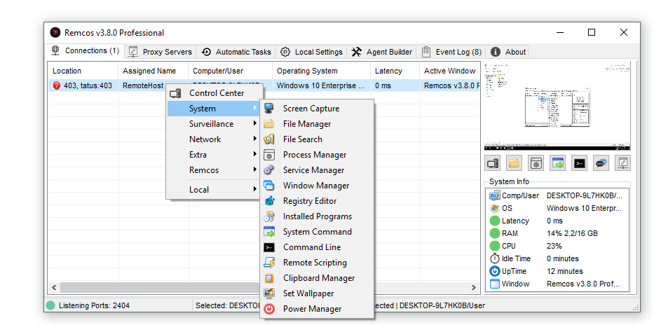 Remcos v3.8.0 Cracked 3 File Management and Data Theft