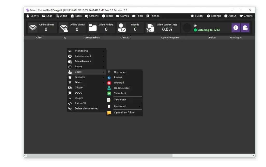 client control features