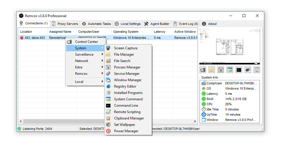 Remcos v3.8.0 Cracked